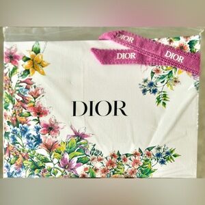 DIOR Floral Gift Bag with Pink Dior Ribbon